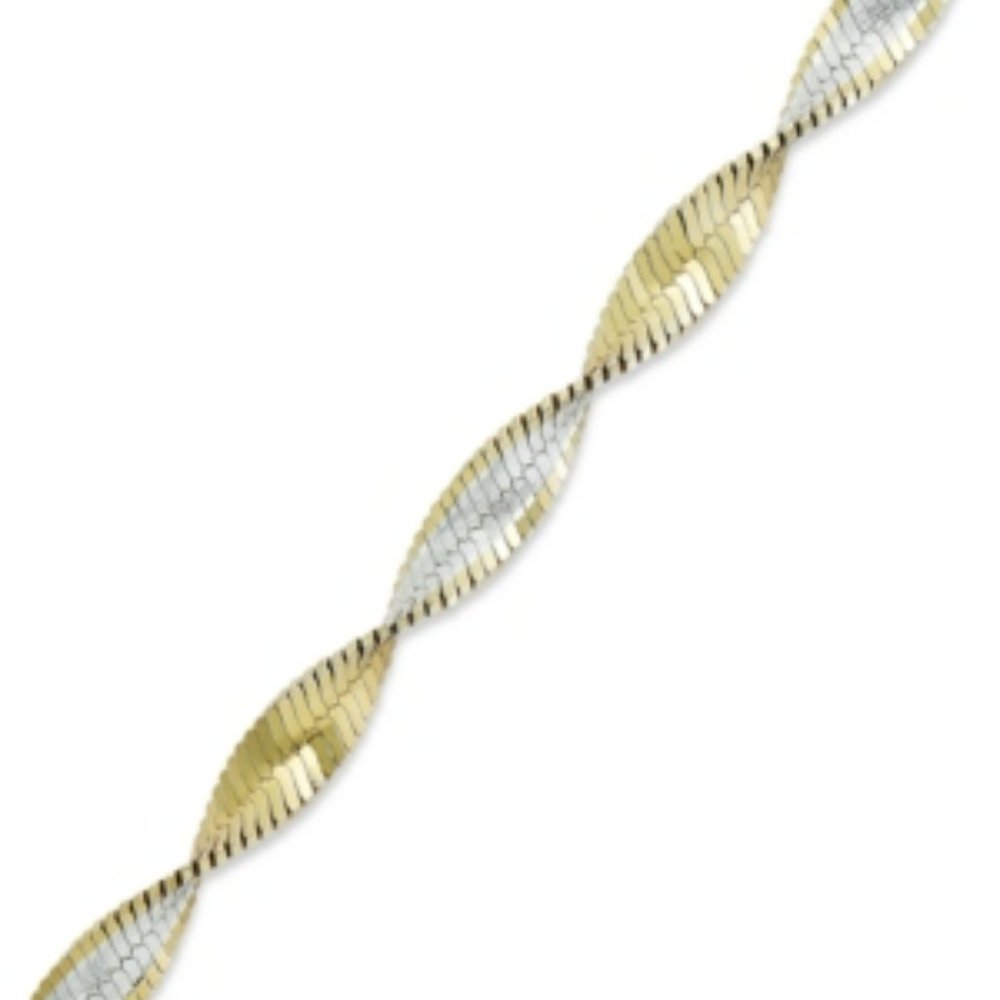 Giani Bernini Sterling Silver and 24k Gold Over Sterling Silver Bracelet, Twist